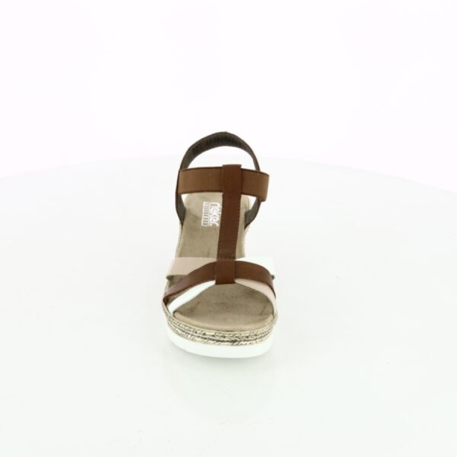 Kevin Dames | Rieker Sandalen Cognac