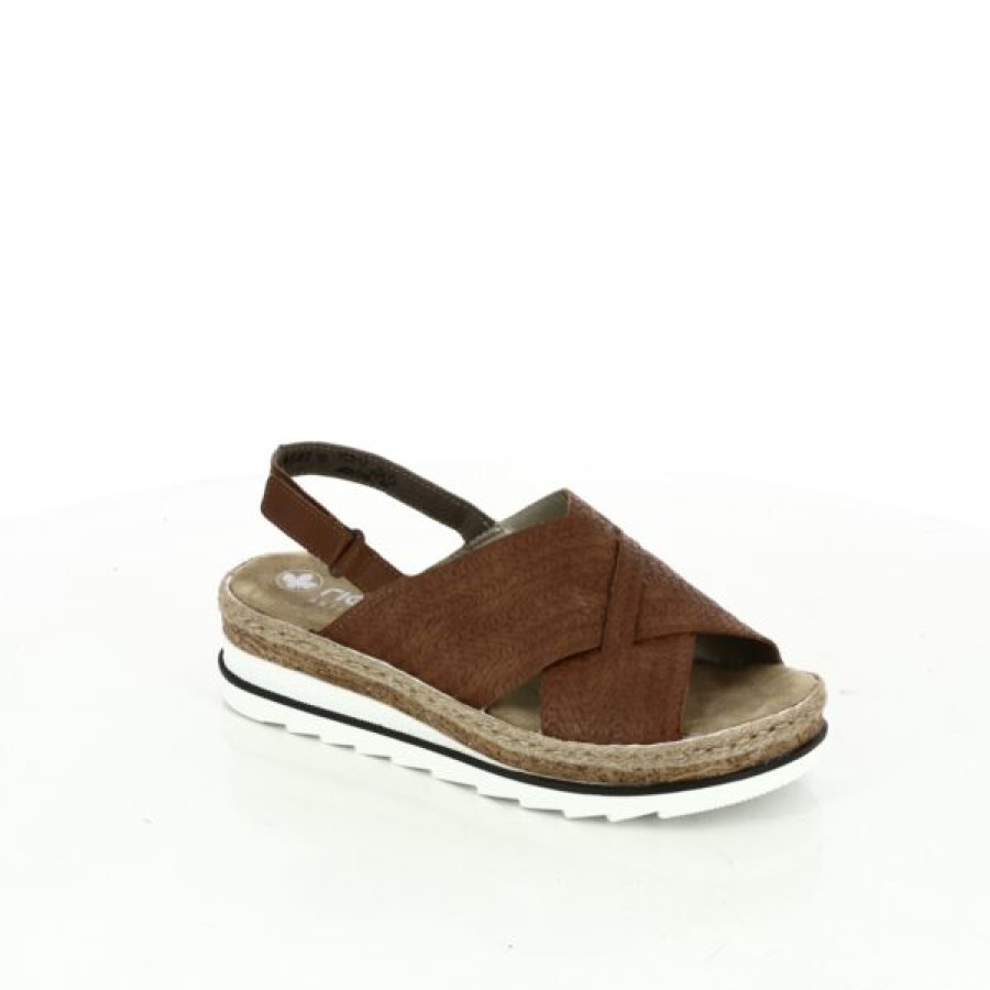 Kevin Dames | Rieker Sandalen Cognac