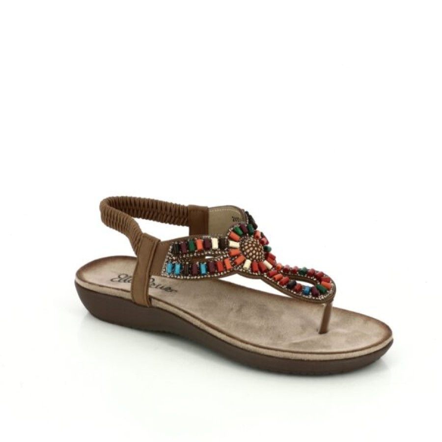 Kevin Dames | Ella Cruz Sandalen Cognac